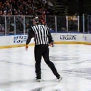 Ice skater gliding on a rink