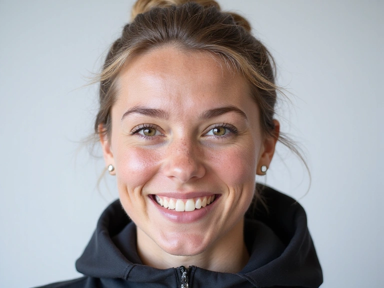 Portrait of Olympic skier Mikaela Shiffrin smiling